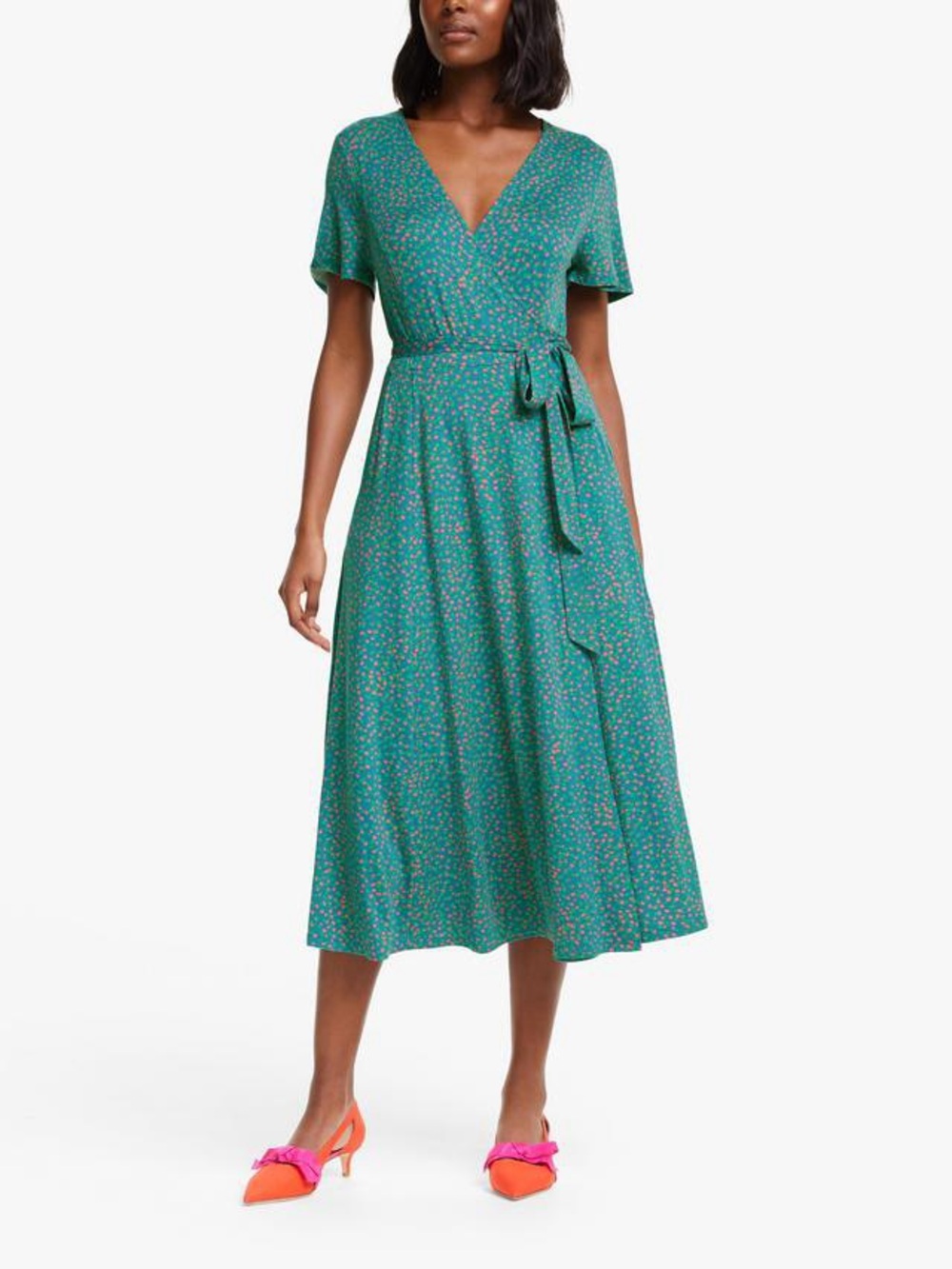 Boden Cassia Spotted Midi Dress